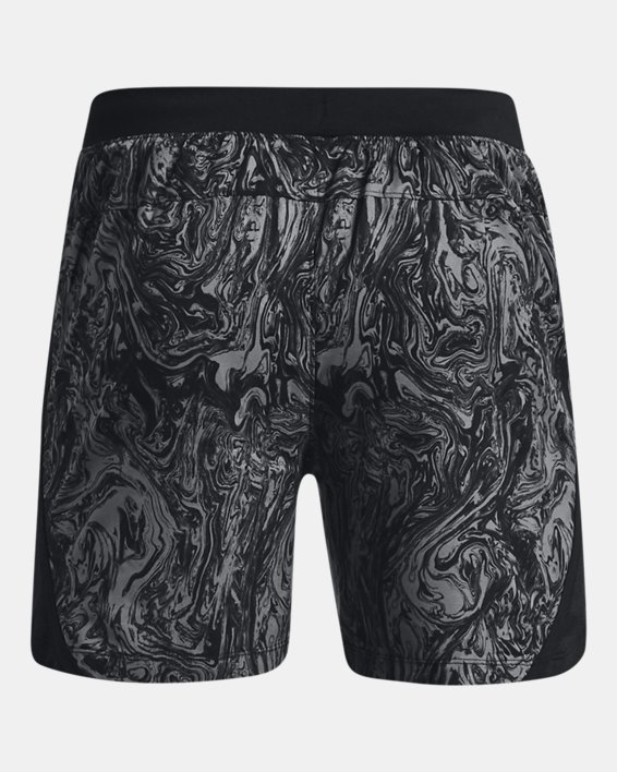 Men's UA Launch SW 5'' Printed Shorts, Black, pdpMainDesktop image number 6